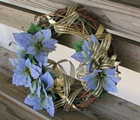 Blue Christmas Wreath