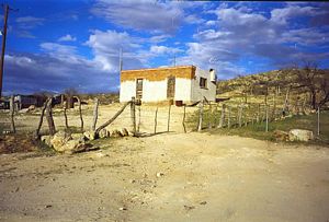 Brick Building in Mexican Desert