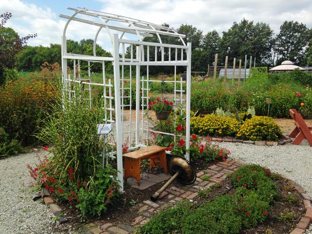 Hummingbird Haven Display in Tippecanoe County Extension Master Gardeners' Show and Idea Gardens