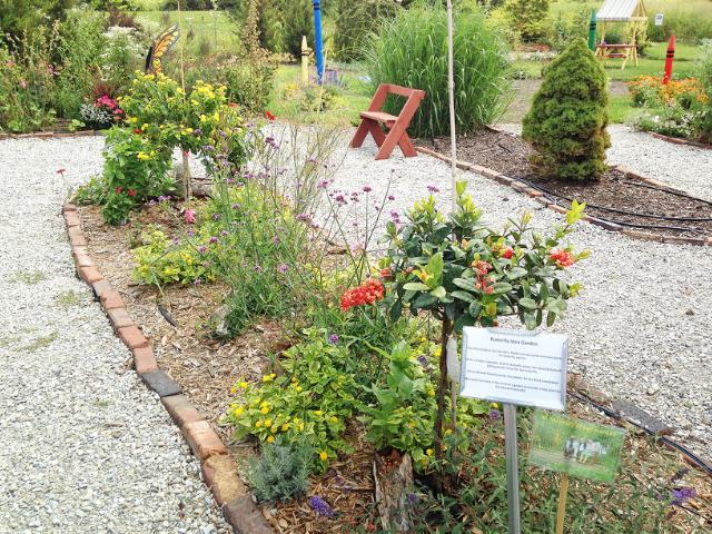 Butterfly Idea Garden Display in Tippecanoe County Extension Master Gardeners' Show and Idea Gardens