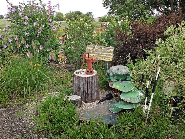 Frog Pond Display in Tippecanoe-County-Extension Master-Gardeners' Children's Idea Garden