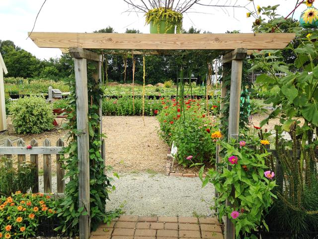 Rear exit from Kitchen Garden in Tippecanoe-County-Extension Master-Gardeners' Show and Idea Gardens