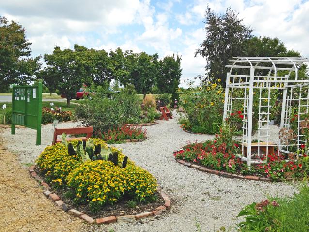 Garden Pathway in Tippecanoe-County-Extension Master-Gardeners' Show and Idea Gardens