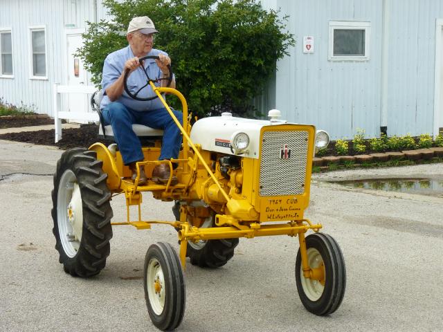 1960's Yellow and White International Cub Tractor in Sunday's Parade at the Fair