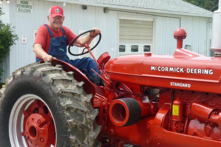 Standard Red McCormick Deering Tractor in Sunday's Parade at the fair