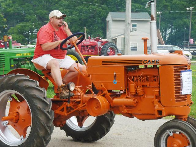 Orange Case Tractor in Monday's Parade at the fair