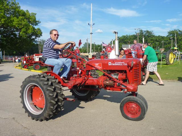 McCormick Farmall Cub Tractor with two seats in Wednesday's parade at the fair