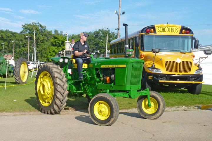 Vintage John Deere 2010 Tractor in Wednesday's parade at the fair
